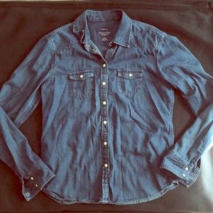 Button up jean top